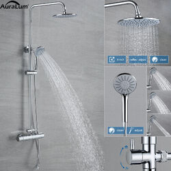 Duschsystem mit Thermostat Duscharmatur Regendusche Duschset Duschsäule Dusche