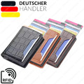 Slim Wallet Kartenetui Münzfach RFID Schutz Cardholder Geldbeutel Portemonnaie