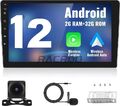 9" Android 12 Autoradio mit Carplay GPS Navi Wifi BT FM WIFI 32GB 2DIN Kamera