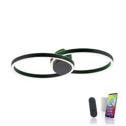 LED Deckenleuchte rund Smart Home schwarz steuerbar Alexa Paul Neuhaus Q MARKO