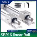 2X SBR16 300mm-4500mm Linearführung Linearwelle Rail + 4X SBR16UU Lagerblock