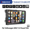 Autoradio Android 13 GPS Navi RDS 4+64G Für VW GOLF 5 6 Passat B6 B7 Touran Polo