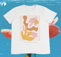 Matisse Inspired Cut Outs T-Shirt - abstrakte Blumen - %100 Premium Baumwolle