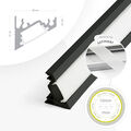 Profil für LED Streifen Eckprofil Endkappe Aluprofil Alu Schiene 1-2m