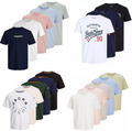 3 & 5 Multipack Jack Jones Herren T-Shirt schlicht Marke Baumwolle T-Shirt Top Geschenk S-2XL