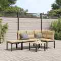 Gartenbank Gartenmöbel Sofa Lounge Sitzgruppe Pulverbeschichteter Stahl vidaXL