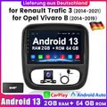 Android 13 Für Opel Vivaro B Renault Trafic DAB+ CarPlay Autoradio Navi +MIK KAM