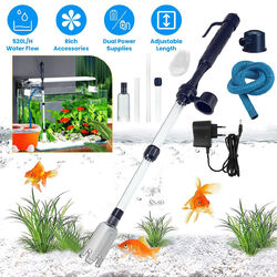 Elektrisch Mulmsauger Aquarium Siphon Staubsauger Fish Tank Reinigungsset 520L/h