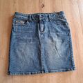 ZERO Damen Minirock Jeans Gr. 36 blau m. Waschung Tolle Taschen hinten Top-Zust.