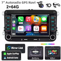 DAB 7" Autoradio Carplay Für VW GOLF 5 6 POLO Passat Touran Android 14 GPS 2+64G