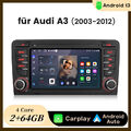 2+64G Android 13 Autoradio GPS Carplay Navi WIFI SWC BT Für Audi A3 S3 RS3 8P 8V