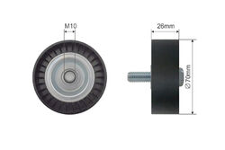 NTY Umlenk-/Führungsrolle, Keilrippenriemen passend für BMW 1er 3er 5er X1 X3 Z4