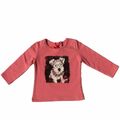 CHIPIE Longsleeve T-Shirt rosa Logo Hund  dog mit Brille Stitching Grösse  62-98