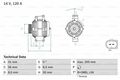 BOSCH 0 986 049 010 Alternator for ,MERCEDES-BENZ