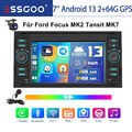 7" Carplay Android 13 Autoradio GPS Nav RDS KAM Für Ford Focus Transit MK7 C MAX