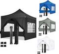 Pavillon Faltpavillon 3x3m/3,3x3,3m Gartenzelt Wasserdicht mit 4 Seitenteilen DE