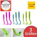 3er SET Zecken Zange Entferner Greifer Pinzette Haken Hund Katze Pferd  4 Farben