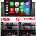 8+128G Android 13 Autoradio Carplay GPS Navi  DSP IPS für BMW 5er E39 X5 E53 E38