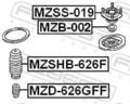 Halterung für Stoßdämpferbuchse MZSS-019 FEBEST für MAZDA 626 V Station Wagon