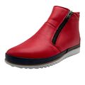 Damen Boots in Rot mit Reißverschluss Stiefeletten aus hochwertigen Echtleder