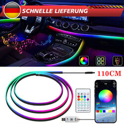 Auto LED Innenbeleuchtung RGB Car Innenraum Lichtleiste Ambientebeleuchtung 1.1m