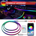 Auto LED Innenbeleuchtung RGB Car Innenraum Lichtleiste Ambientebeleuchtung 1.1m