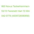 800 Novus Tackerklammern 53/10 Feindraht Hart 10 Mm 042-0778 (4009729080856)