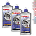 3x Sonax XTREME Polish+Wax 3 Hybrid NPT 500 ml Politur, Wachs Kratzerentferner