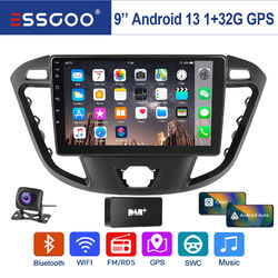 Android 13 Autoradio DAB+ Carplay GPS Kam 1+32G Für Ford Transit Custom 12-2021