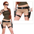 Lara Croft Pistolen Holster mit Pistolen - Doppelter Pistolenhalfter Cowboy Kit