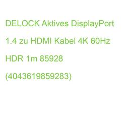 DELOCK Aktives DisplayPort 1.4 zu HDMI Kabel 4K 60Hz HDR 1m 85928 (4043619859283