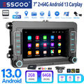 DAB+ 64G Android 13 Autoradio Carplay GPS Navi Kam Für VW GOLF 5 6 Passat Tiguan