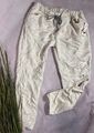 Crinkle Hose Jogpants Stretch Italy Wildleder Optik 2387 CREME 40 42 44