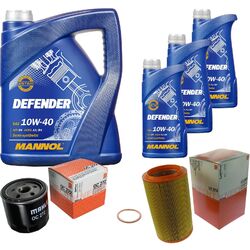 MAHLE Inspektionspaket 8 L MANNOL Defender 10W-40 für Alfa Romeo 156 2.5 V6 24V