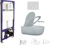 Hänge Wand WC Taharet Bidet Funktion Dusch-WC Komplett Set Toilette Spülrandlos