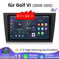 Autoradio 8-Kern 4G+64G Android 13 Carplay GPS 4G WIFI Für VW Golf VI 2008-2012