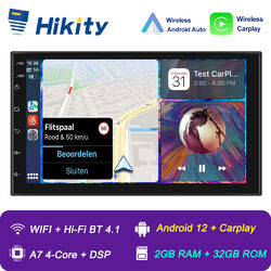 7" Autoradio Android 12 Carplay 2 DIN GPS Navigation WiFi Bluetooth RDS AUX USB