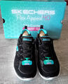 Skechers Flex Appeal 4.0 Sneakers schwarz/hellblauAir Cooled Memory Foam Gr.35