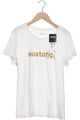 MUSTANG T-Shirt Damen Shirt Kurzärmliges Oberteil Gr. M Baumwolle Weiß #5tws3fq