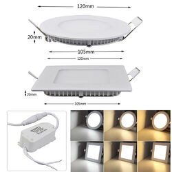 50X 3W-24W LED Panel Einbaustrahler Einbau-Spots ultra-flach Einbau-Leuchte slim