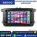 7" Apple Carplay Autoradio Android14 2+64G GPS RDS Für VW GOLF MK5 Touran Tiguan