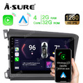 32GB Android 13 Autoradio WIFI DSP CarPlay GPS BT Navi für Honda Civic 2012-2015