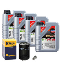 Motoröl 5W30 LIQUI MOLY Special Tec Dx1 4L+HENGST Ölfilter+Ölablassschraube