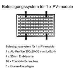 Solarmodule Halterung Trapezblech Flachdach Alu PV Montage Befestigungsschiene