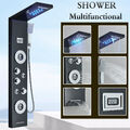 LED Edelstahl Duschpaneel Wasserfall Massage Regendusche Duschsäule Duschset