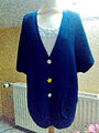 2-tlg. Damen-Set "Shirt + Weste/Jacke" im Marinelook Gr. XL (48/50)