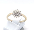 9K 375 Bicolour Gold Cocktail Brillanten Ring RG 57 Damen neuw. Zert.