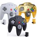 Wireless N64 Gamedpad Rechargeable Controller w/Rumble Pak for Nintendo 64 N64