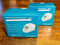 2 Stk. homematic Heizkörperthermostat - basic HmIP-eTRV-B-2 – NEU