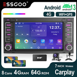 DAB+ Autoradio 4+64G Android 13 Carplay GPS AM FM RDS Für VW T5 Touareg Multivan